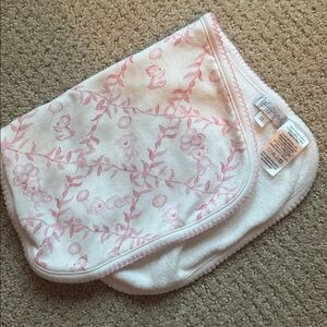 Nellapima Pink Toile Baby Burp Cloth
